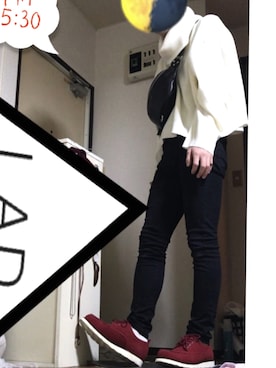 「BOREDOM（ボアドム）のアイテム」を使った、えふじさん（メンズ・174cm）の春コーディネート