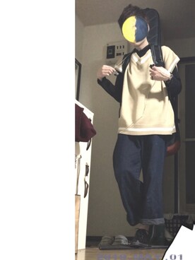 「アイテム（チョーカー、その他）」を使った、えふじさん（メンズ・174cm）の春コーディネート