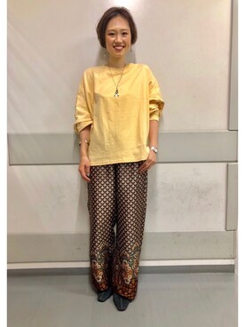 「yellow」｜nakamuさん（レディース・160cm）の秋コーディネート