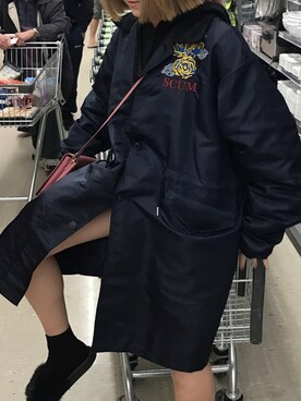 「M.Y.O.B（エム.ワイ.オー.ビー）のアイテム（ジャケット/アウター）」を使った、ᴗ  ̫ ᴗさん（レディース・163cm）の秋コーディネート