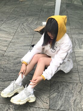 「M.Y.O.B（エム.ワイ.オー.ビー）のアイテム（ジャケット/アウター）」を使った、ᴗ  ̫ ᴗさん（レディース・164cm）の夏コーディネート