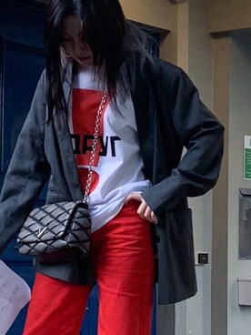 「Gosha Rubchinskiy（ゴーシャラブチンスキー）のアイテム」を使った、ᴗ  ̫ ᴗさん（レディース・164cm）の秋コーディネート
