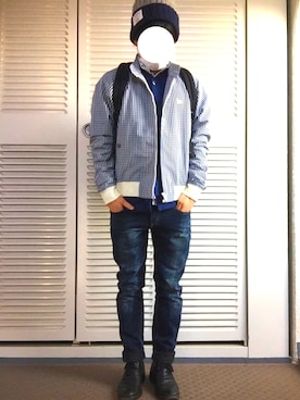 「ドラフトリーバイス」｜「アイテム（ブルゾン）」を使った、KOHEIさん（メンズ・167cm）の冬コーディネート