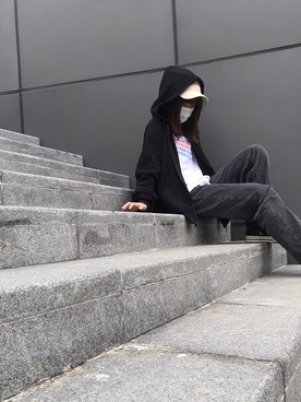 「CONVERSE（コンバース）のアイテム（アクセサリー）」を使った、吃多也不能胖さん（レディース・160cm）の春コーディネート