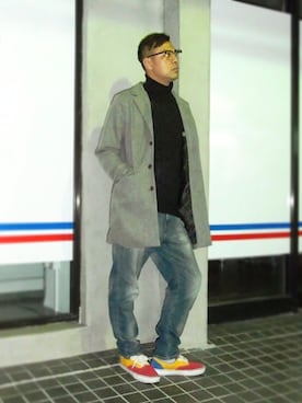 「no brand（ノーブランド）のアイテム（ジャケット/アウター）」を使った、hisashiさん（メンズ・175cm）の冬コーディネート