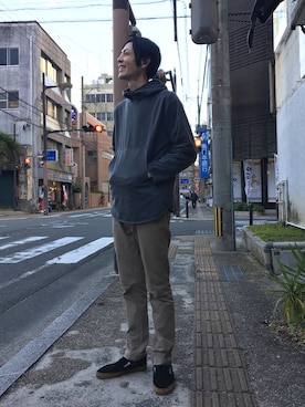 「HALHAM（ハルハム）のアイテム（トップス）」を使った、hisashiさん（メンズ・182cm）の冬コーディネート