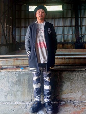 「AlexanderLeeChang（アレキサンダーリーチャン）のアイテム（パンツ）」を使った、こうたろうさん（メンズ・164cm）の秋コーディネート
