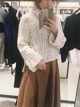 「店頭コーデ」｜MIOさん（レディース・164cm）の冬コーディネート