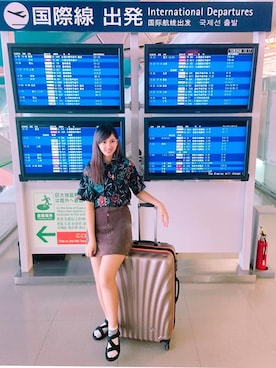 「airplaneoutfit」｜孫嘉薇さん（レディース・165cm）の秋コーディネート