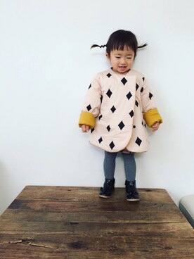 「bobochoses」｜「アイテム（ジャケット/アウター）」を使った、maiさん（キッズ・80cm）の冬コーディネート