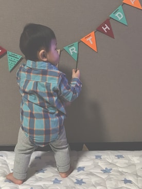 「一歳男の子」｜ユズさん（キッズ・80cm）の秋コーディネート