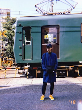 「BEAMS BOY（ビームスボーイ）のアイテム（帽子）」を使った、phyさん（メンズ・178cm）の春コーディネート
