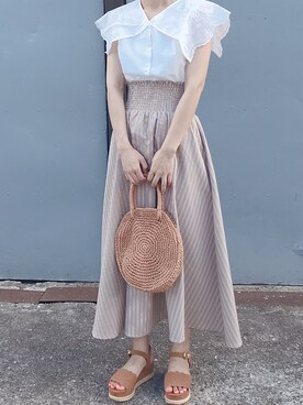 まりるんさん（レディース・163cm）の夏コーディネート