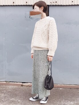 「アイラブCONVERSE」｜まりるんさん（レディース・163cm）の秋コーディネート