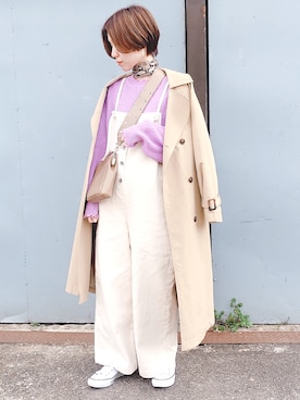 「JEANASIS（ジーナシス）のアイテム（財布/小物）」を使った、まりるんさん（レディース・163cm）の春コーディネート