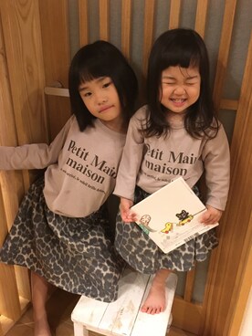「アイテム（スカート）」を使った、kanakoさん（キッズ・80cm）の秋コーディネート