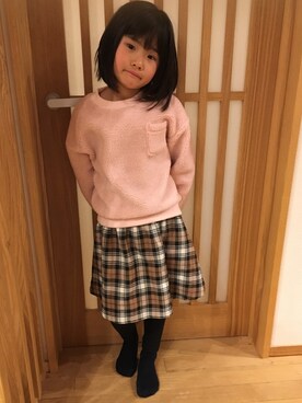 「RADCHAP（ラッドチャップ）のアイテム（スウェット）」を使った、kanakoさん（キッズ・120cm）の冬コーディネート