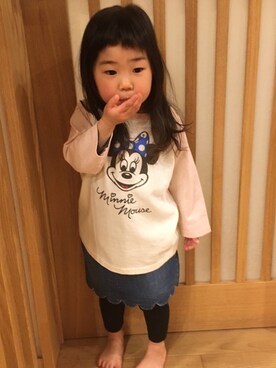 「アイテム（スカート）」を使った、kanakoさん（キッズ・80cm）の冬コーディネート