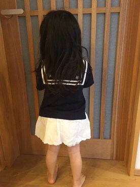 「アイテム（スカート）」を使った、kanakoさん（キッズ・90cm）の春コーディネート