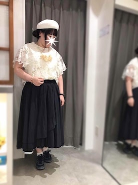 「chambre de charme（シャンブルドゥシャーム）のアイテム（アクセサリー）」を使った、koba*rukaさん（レディース・159cm）の夏コーディネート