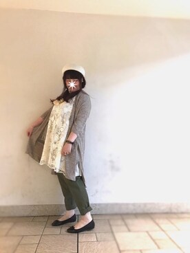「chambre de charme（シャンブルドゥシャーム）のアイテム（アクセサリー）」を使った、koba*rukaさん（レディース・159cm）の夏コーディネート