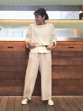 「ゆるカジ」｜nakayama.さん（レディース・160cm）の春コーディネート