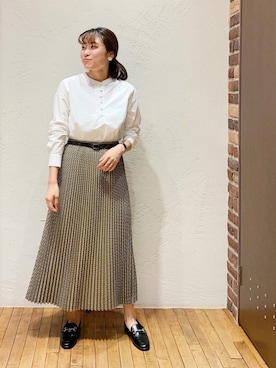 「FIL DE FER（フィルデフェール）のアイテム（スカート）」を使った、nakayama.さん（レディース・156cm）の夏コーディネート