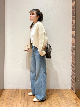 「NOMBRE IMPAIR（ノンブルアンペール）のアイテム（Tシャツ/カットソー）」を使った、nakayama.さん（レディース・156cm）の秋コーディネート