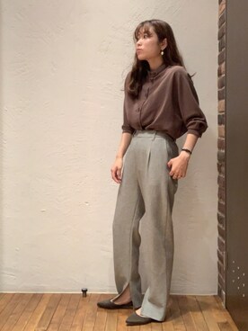 「ウエストイン」｜nakayama.さん（レディース・156cm）の秋コーディネート