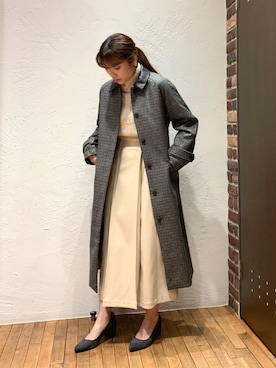 「NOMBRE IMPAIR（ノンブルアンペール）のアイテム（ステンカラーコート）」を使った、nakayama.さん（レディース・156cm）の冬コーディネート