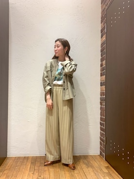 「NOMBRE IMPAIR（ノンブルアンペール）のアイテム（ミリタリージャケット）」を使った、nakayama.さん（レディース・156cm）の春コーディネート