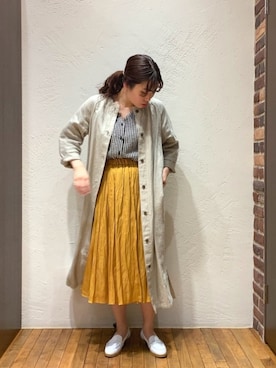 「NOMBRE IMPAIR（ノンブルアンペール）のアイテム（その他アウター）」を使った、nakayama.さん（レディース・156cm）の春コーディネート