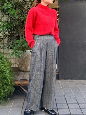 「ウエストイン」｜nakayama.さん（レディース・156cm）の冬コーディネート