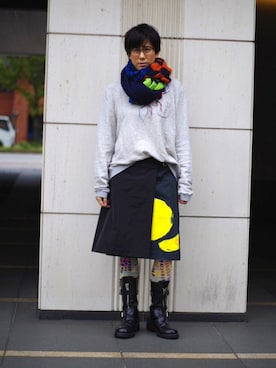 「ニーハイソックス」｜たいせつプロダクトさん（レディース・163cm）の秋コーディネート