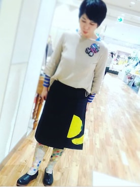 「ニーハイソックス」｜たいせつプロダクトさん（レディース・163cm）の春コーディネート