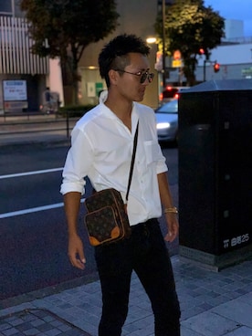 「UGG（アグ）のアイテム（ビーチサンダル）」を使った、mさん（メンズ・173cm）の秋コーディネート
