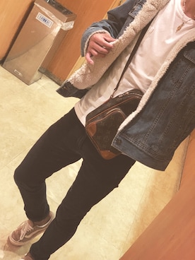 「DOWBL（ダブル）のアイテム」を使った、mさん（メンズ・173cm）の秋コーディネート