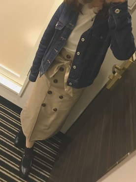 「one after another NICE CLAUP（ワンアフターアナザーナイスクラップ）のアイテム（パンプス）」を使った、minaさん（レディース・150cm）の春コーディネート