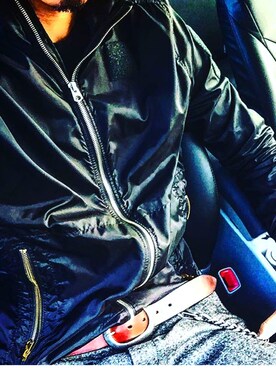 「G-STAR RAW（ジースターロゥ）のアイテム（ナイロンジャケット）」を使った、hideoさん（メンズ・177cm）の冬コーディネート