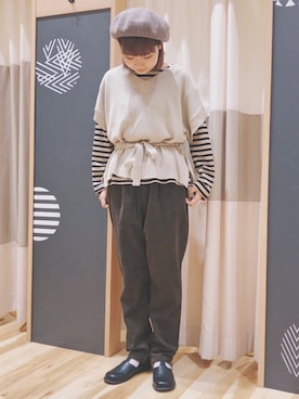 「ボーター」｜ｲｼｶﾜ ﾘﾎ ◎さん（レディース・159cm）の秋コーディネート