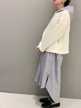 「パーカーワンピース」｜aykさん（レディース・156cm）の春コーディネート