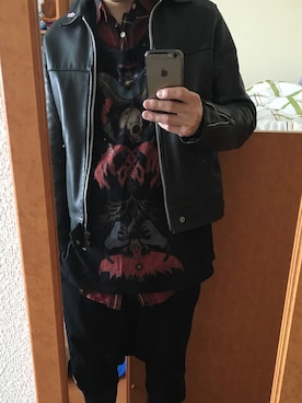 「KAMOのアイテム」を使った、yskEさん（メンズ・172cm）の冬コーディネート