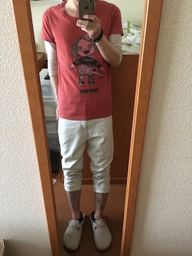 「Pledge（プレッジ）のアイテム（トップス）」を使った、yskEさん（メンズ・172cm）の夏コーディネート