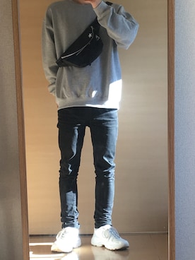 「CHEAP MONDAY（チープマンデイ）のアイテム（バッグ）」を使った、yskEさん（メンズ・172cm）の秋コーディネート