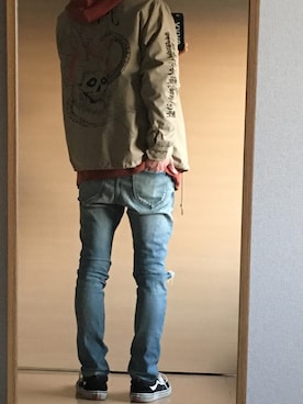 「blackmeans（ブラックミーンズ）のアイテム（ジャケット/アウター）」を使った、yskEさん（メンズ・172cm）の春コーディネート