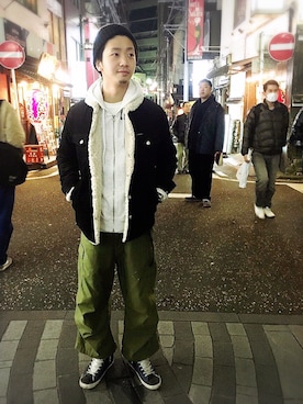 「KIJIMA TAKAYUKI」｜「アイテム（ニットキャップ/ビーニー）」を使った、YU-TAさん（メンズ・172cm）の冬コーディネート