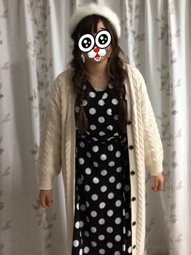 「CECIL McBEE（セシルマクビー）のアイテム（帽子）」を使った、さくらんぼさん（レディース・159cm）の冬コーディネート