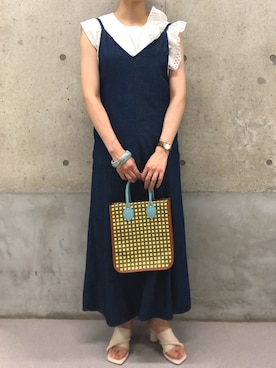 「Cepica（セピカ）のアイテム（ワンピース/ドレス）」を使った、ころさん（レディース・168cm）の夏コーディネート