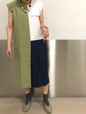「Cepica（セピカ）のアイテム（ワンピース/ドレス）」を使った、ころさん（レディース・168cm）の夏コーディネート