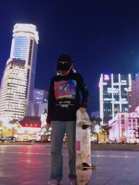 「NASA（ナサ）のアイテム」を使った、Nice2cuさん（レディース・153cm）の冬コーディネート